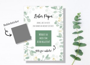 Rubbelkarte Brautvater "Bringst du mich zum Altar" Rubbelkarte Brautvater "Bringst du mich zum Altar"