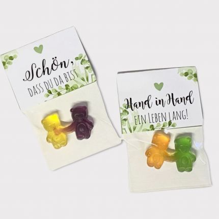 Gastgeschenk zur Hochzeit "Hand in Hand ein Leben lang" grün