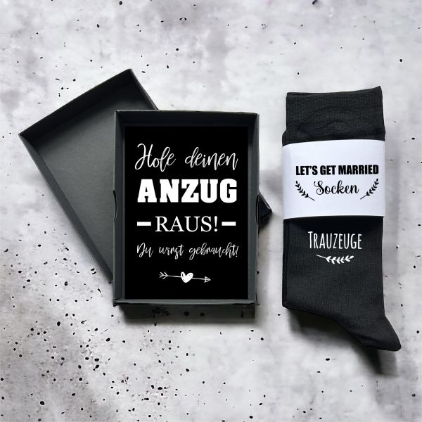 Hochzeit Geschenk Socken „Gegen kalte Füße“ – Geschenk für den Trauzeugen