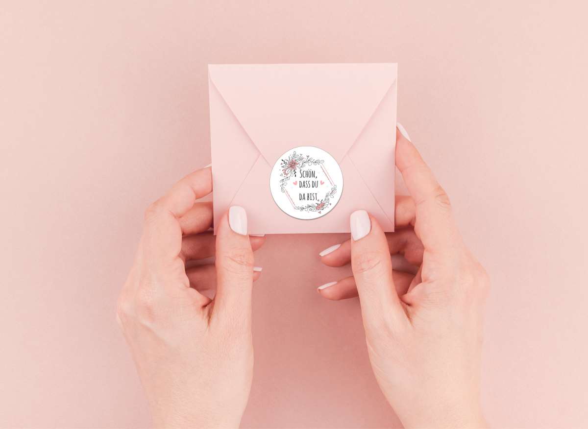 Personalisiert Aufkleber Für Hochzeit, Taufe & Mehr – Verschiedene Größen, Mattes Papier