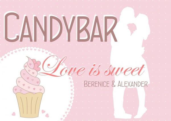 Personalisiertes Schild für Eure Candybar (PDF) zur Hochzeit