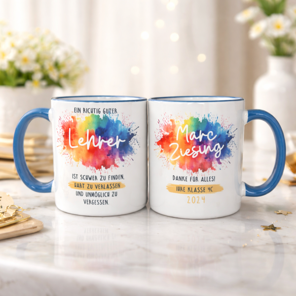 Abschiedsgeschenk Lehrer | Personalisierte Tasse