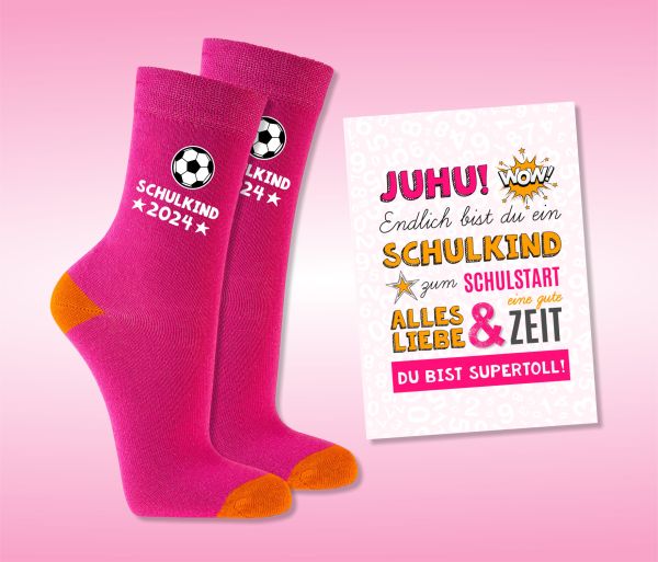 EINSCHULUNG Schulkind Socken GESCHENK für die Schultüte Fußball