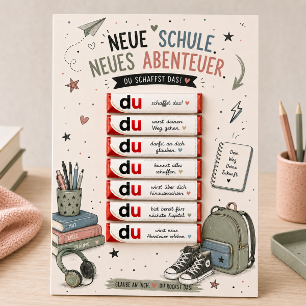 Schulwechsel Geschenk zum Ausdrucken – 14 Mutmacher für die 5. Klasse