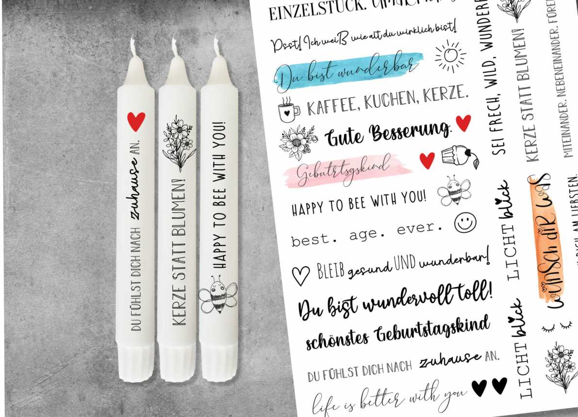 DIN A4 WEIHNACHTEN Tattoofolie ADVENT für Kerzen / Keramik