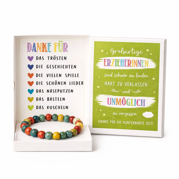 Geschenkset zum Kindergartenabschied – Armband Dankeschön für Erzieherin
