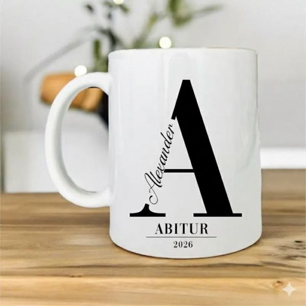 Personalisierte Tasse zum Abschluss – Geschenk für Absolventen ABI