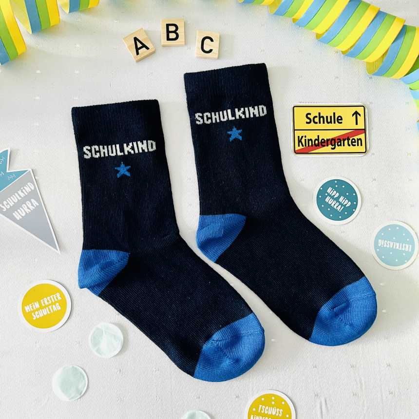 HANGGON Einschulungsgeschenk Set 2025 - Mit Socken, Armbändern & Glückwunschkarte