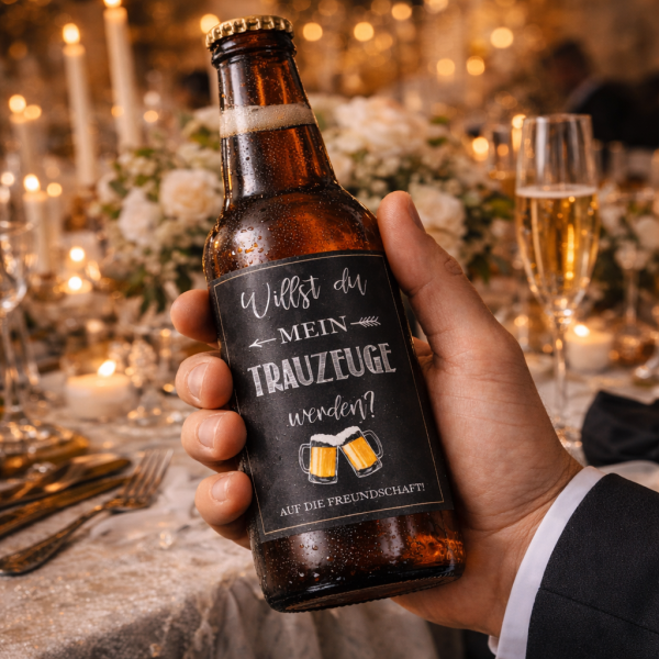 Flaschenetikett Trauzeuge | Willst du mein Trauzeuge sein