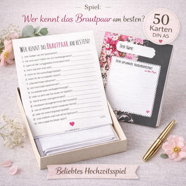 Hochzeitsspiel | Wer kennt das Brautpaar am besten