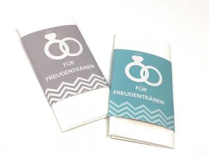 Banderolen für Freudentränen, Banderolen für Taschentücher, Freudentränenbanderolen, Hochzeitsdeko, Banderolen für Freudentränen, Banderolen für Taschentücher, Freudentränenbanderolen, Hochzeitsdeko,