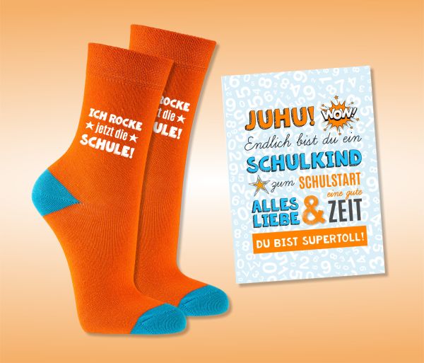 EINSCHULUNG Schulkind Socken GESCHENK für die Schultüte Schule rocken