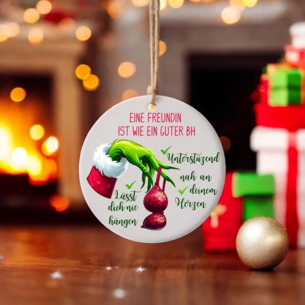 Personalisierter Weihnachtsbaumanhänger "Freundin"