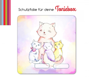 Schutzfolie passend für Toniebox, Katzen Schutzfolie passend für Toniebox, Katzen